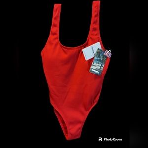 Mosmann Australia Red Laguna Halter One Piece Swimsuit Women's Size XS NWT